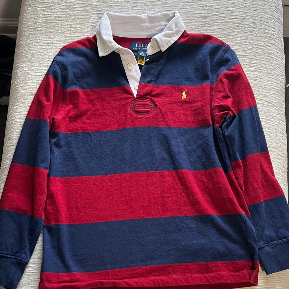 Polo by Ralph Lauren Kids Navy and Red Striped Polo